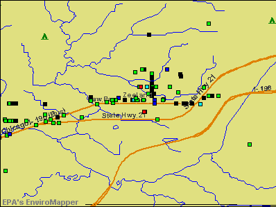 Zeeland, Michigan environmental map by EPA