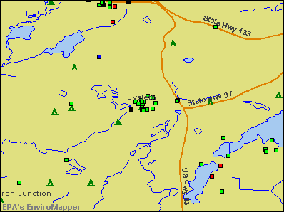 Eveleth, Minnesota environmental map by EPA