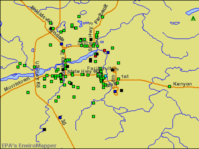 Faribault, Minnesota environmental map by EPA
