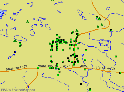 Hibbing, Minnesota environmental map by EPA