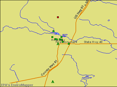 Hinckley, Minnesota environmental map by EPA