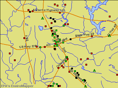 Cullman, Alabama environmental map by EPA