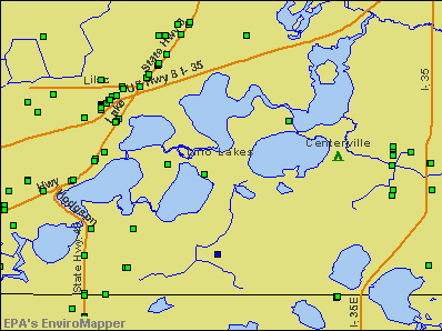 Lino Lakes, Minnesota environmental map by EPA