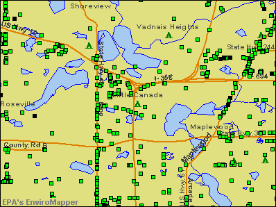 Little Canada, Minnesota environmental map by EPA