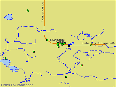Lonsdale, Minnesota environmental map by EPA