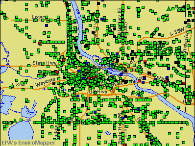 Minneapolis, Minnesota environmental map by EPA