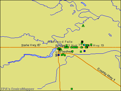 Redwood Falls, Minnesota environmental map by EPA
