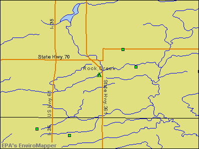 Rock Creek, Minnesota environmental map by EPA