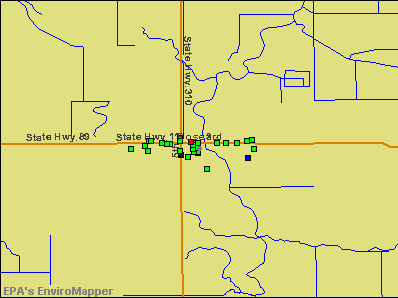 Roseau, Minnesota environmental map by EPA
