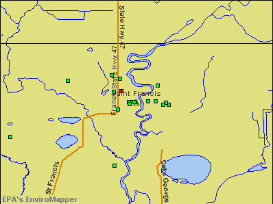 St. Francis, Minnesota environmental map by EPA