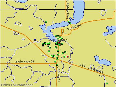 Sauk Centre, Minnesota environmental map by EPA
