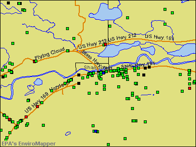 Shakopee, Minnesota environmental map by EPA