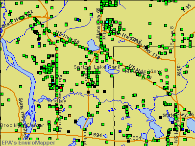 Spring Lake Park, Minnesota environmental map by EPA