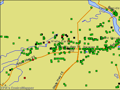 Waite Park, Minnesota environmental map by EPA