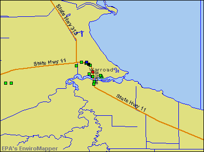 Warroad, Minnesota environmental map by EPA