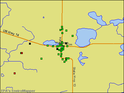 Waseca, Minnesota environmental map by EPA