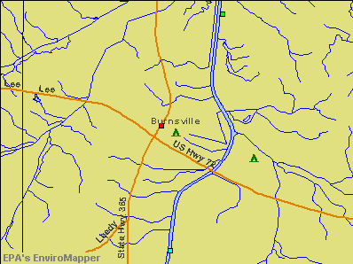 Burnsville, Mississippi environmental map by EPA