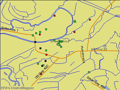 Greenwood, Mississippi environmental map by EPA
