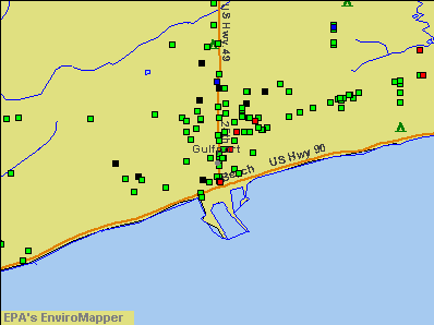 Gulfport, Mississippi environmental map by EPA