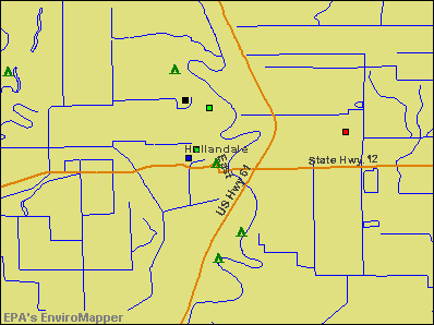 Hollandale, Mississippi environmental map by EPA