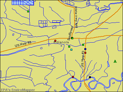 Indianola, Mississippi environmental map by EPA
