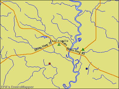 Leakesville, Mississippi environmental map by EPA