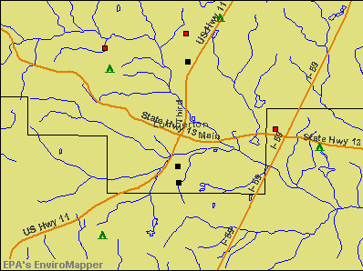 Lumberton, Mississippi environmental map by EPA