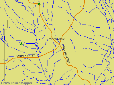 Mantachie, Mississippi environmental map by EPA