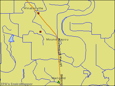 Mound Bayou, Mississippi environmental map by EPA