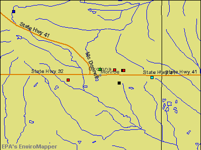 Okolona, Mississippi environmental map by EPA