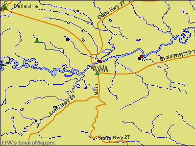 Danville, Arkansas environmental map by EPA