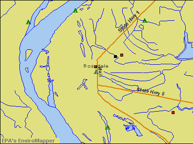 Rosedale, Mississippi environmental map by EPA