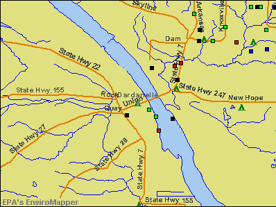 Dardanelle, Arkansas environmental map by EPA