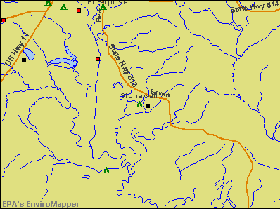 Stonewall, Mississippi environmental map by EPA