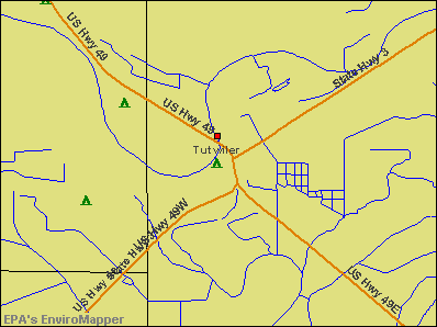 Tutwiler, Mississippi environmental map by EPA