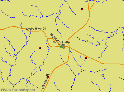 Woodville, Mississippi environmental map by EPA
