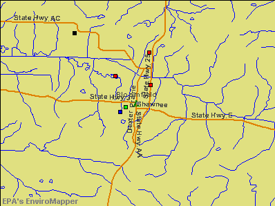 Bloomfield, Missouri environmental map by EPA