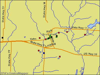 Brookfield, Missouri environmental map by EPA