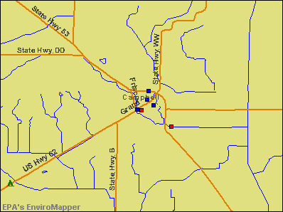 Campbell, Missouri environmental map by EPA