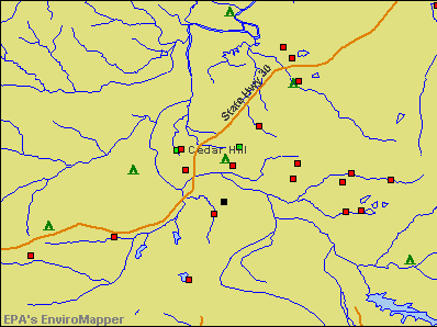 Cedar Hill, Missouri environmental map by EPA