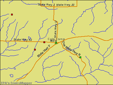 Cole Camp, Missouri environmental map by EPA