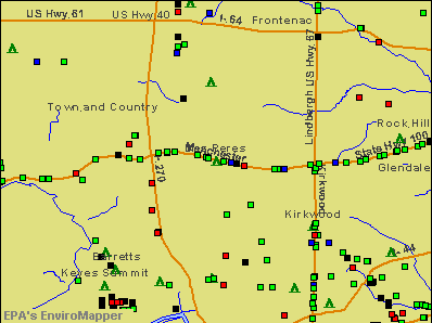 Des Peres, Missouri environmental map by EPA