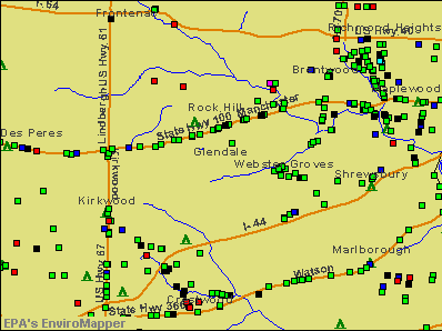 Glendale, Missouri environmental map by EPA