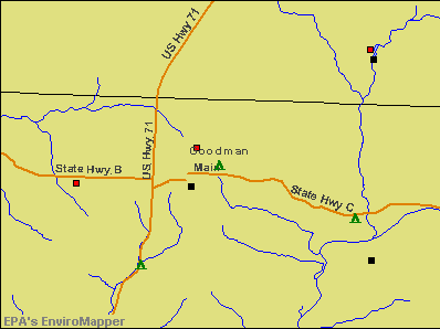 Goodman, Missouri environmental map by EPA