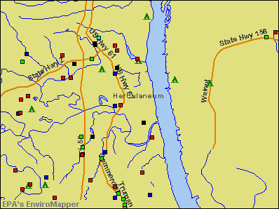 Herculaneum, Missouri environmental map by EPA