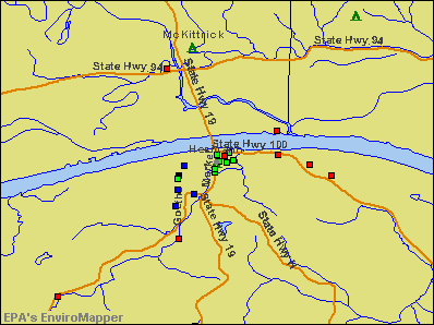 Hermann, Missouri environmental map by EPA