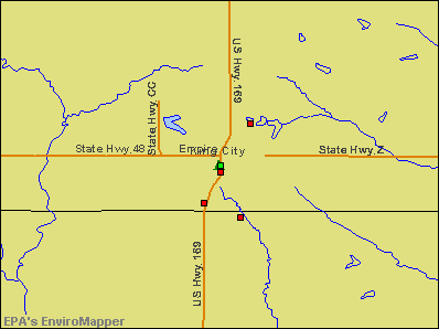King City, Missouri environmental map by EPA