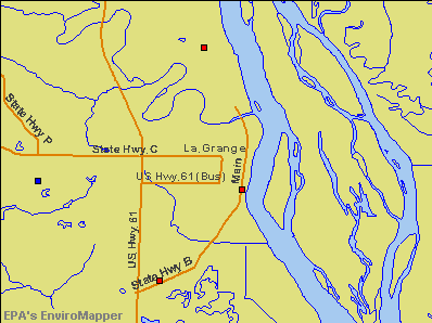 La Grange, Missouri environmental map by EPA