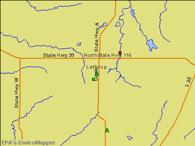 Lathrop, Missouri environmental map by EPA