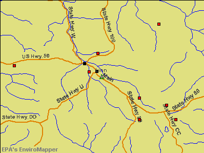 Linn, Missouri environmental map by EPA